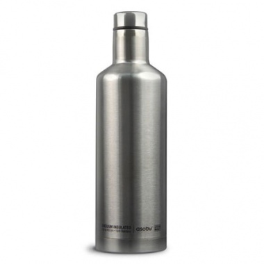 Asobu TIME SQUARE TRAVEL BOTTLE 450 ml silver