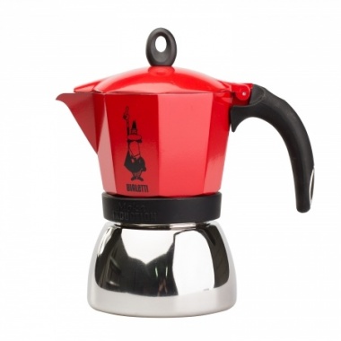 Bialetti Moka Induction kávovar - 6 šálok červená