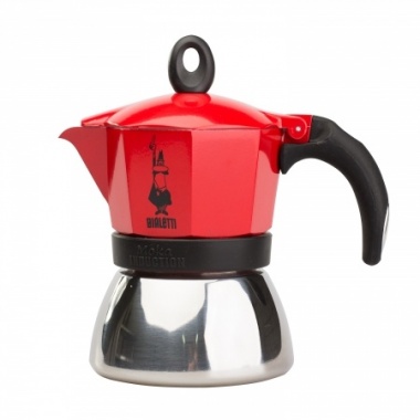 Bialetti Moka Induction kávovar - 3 šálky červená